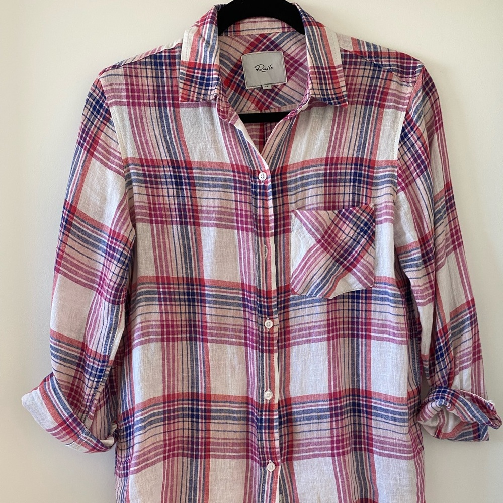 Rails linen button down shirt